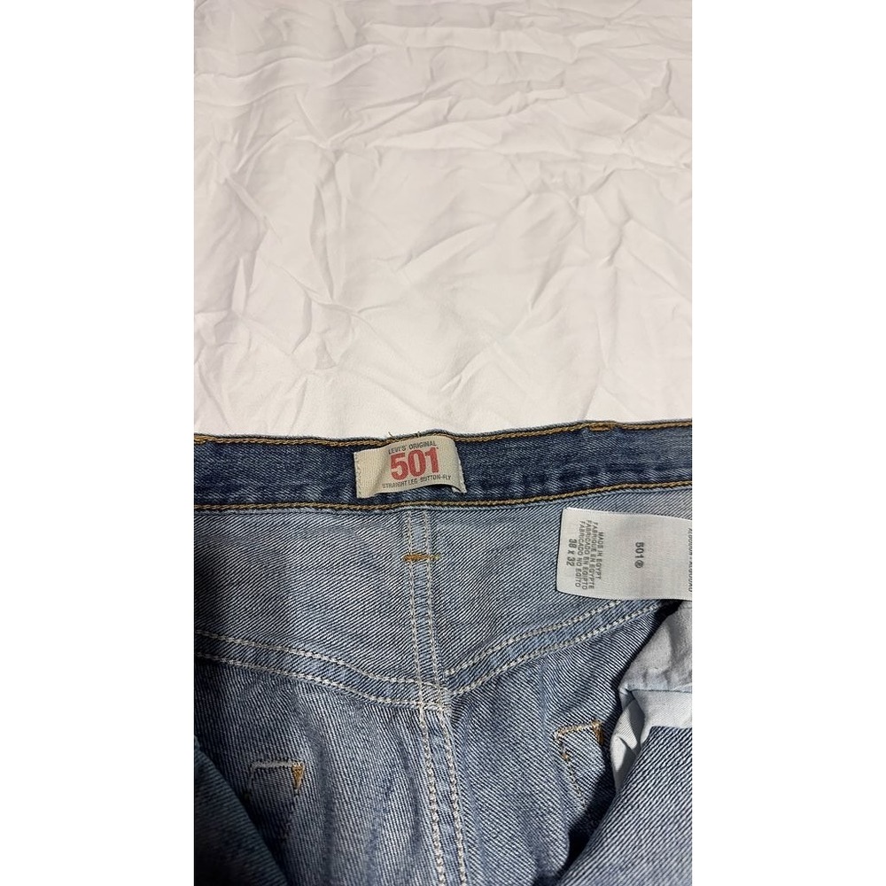 Levi's 501 Original Fit Mens Jeans Blue Straight Leg Button Fly 38 x 32